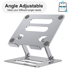 Adjustable Aluminum Tablet Stand Holder for Desk Foldable iPad Kindle Silver 4-1