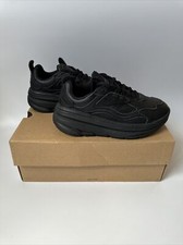 Womens Ugg CA1 Black Leather Trainers Size 3