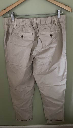 Old Navy Women's Tan Full Length Pants Stretch Material Elastic Waist Tall Large - 第 5/7 張圖片