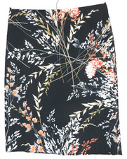 SK18030- TALBOTS Women's Cotton Straight Pencil Skirt Floral Multicolor Size 6