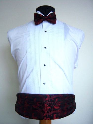 Juego de corbata y moño formal negro y rojo - talla única para hombre se adapta a la mayoría - Imagen 4 de 4