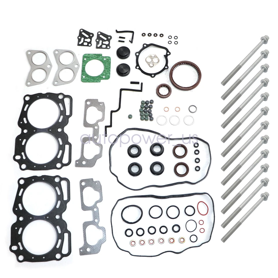 Juego de pernos de junta de culata 04-11 para Subaru Impreza Forester Outback 2.5 SOHC EJ25 Foto 2 de 4