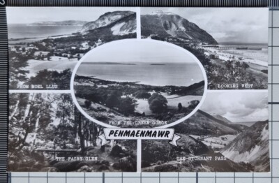 POSTCARD PENMAENMAWR SYCHNANT PASS THE FAIRY GLEN FROM MOEL LLUS