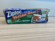 Ziploc Christmas Quart Size Holiday Gift Bags (8)—Open Box (Year 2000)