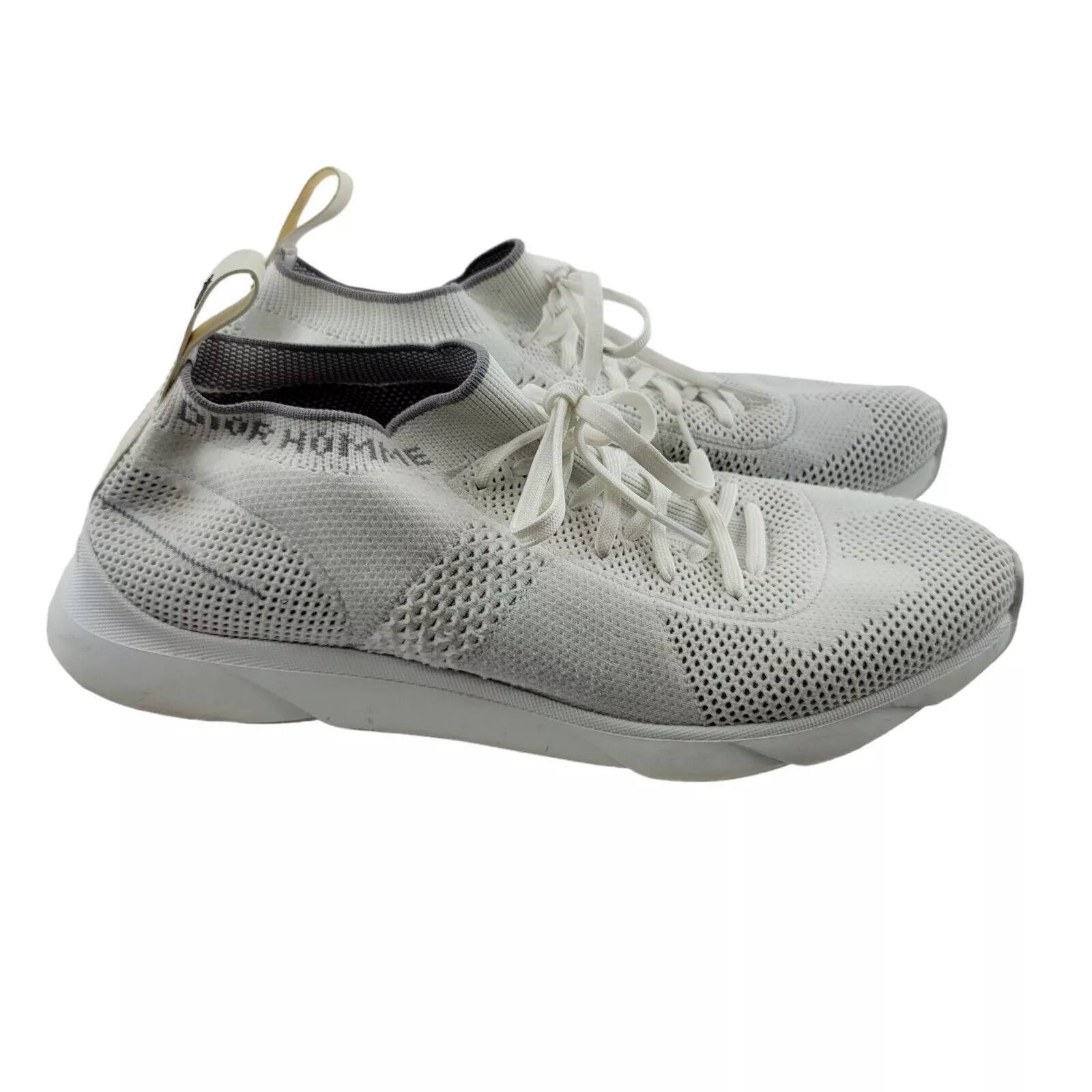 Christian Dior Homme Homme Chaussures Athlétiques Baskets B21 Tricot Blanc Gris 43,5 11,5