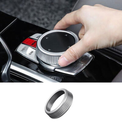 ABS Silver Console Multimedia Button Frame Decor For BMW 5 Series G30 2018-2022
