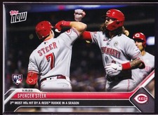SPENCER STEER Reds Rookie vs Mets 2023 Topps NOW #870 SP Base RC Jonathan India