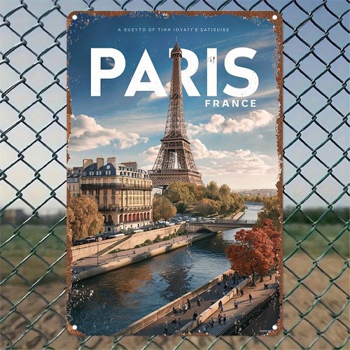 European Corfu Greece Rome Venice Italy Paris France Aluminum Sign 20cm x 30cm - Picture 25 of 31