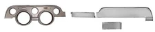 NEW! 1967 Ford Mustang DASH TRIM KIT WITH Bezel Brushed ALUMINUM Set Deluxe