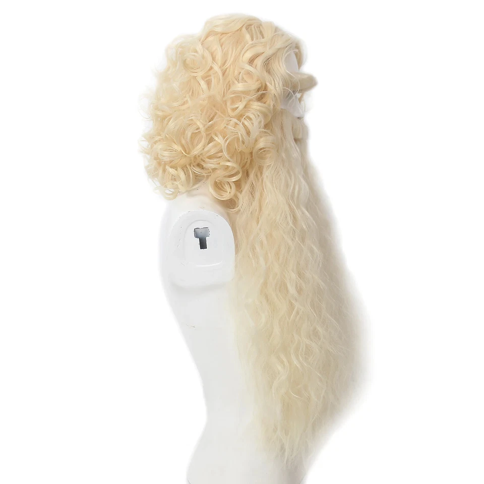 Juego de pelucas de cabello sintético resistente al calor barba de Papá Noel de Navidad uso con disfraces de carnaval Foto 4 de 4