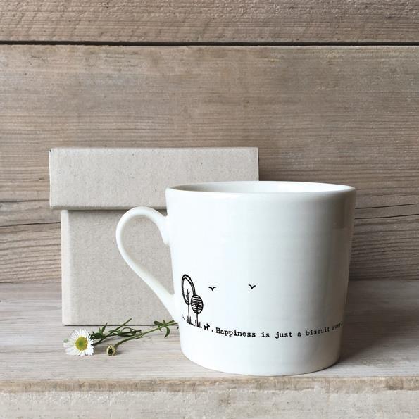 Novelty Porcelain Mug Tea Coffee Cup East Of India Elegant Funny Biscuit Away