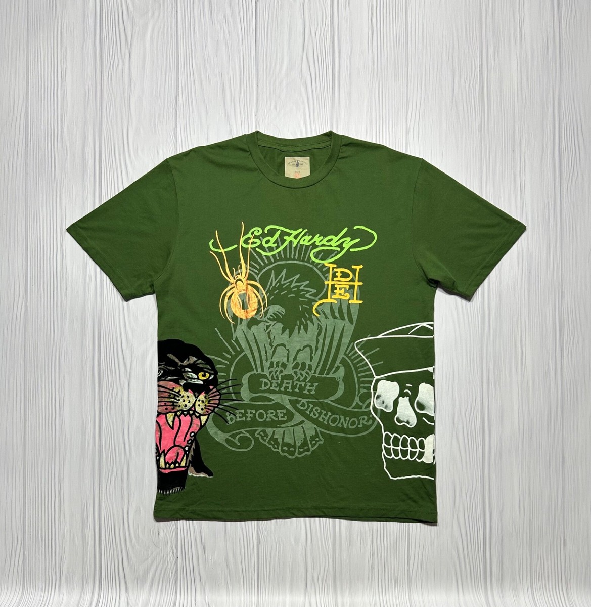 RARE Christian Audigier Ed Hardy Design Panther Spider Tee | eBay