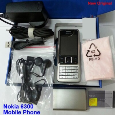 100% Original Neu Nokia Original 6300 GSM 2MP Entsperren Handy Silber + 1GB Karte