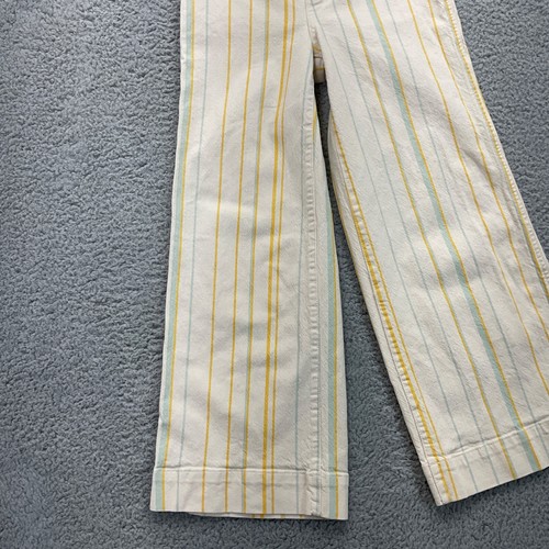 Madewell Emmett Striped Wide-Leg Crop Pants Women's W24 L24.5 Boho - Picture 6 of 13