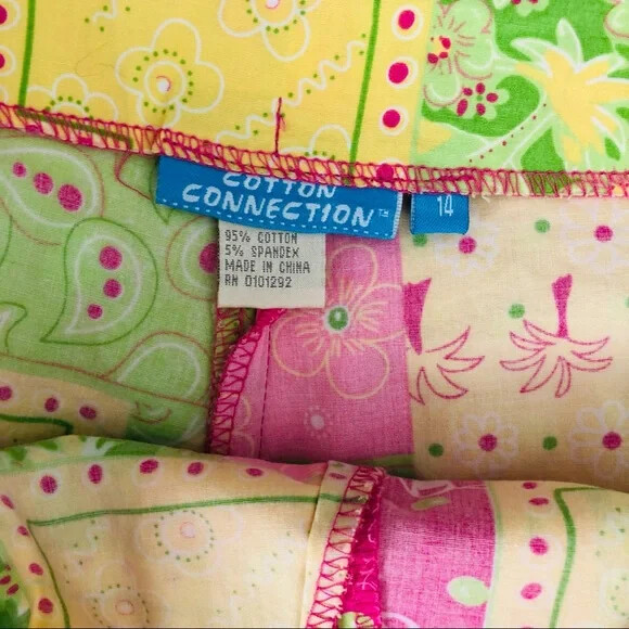 Cotton Connection Patchwork Lilly-like Skort Size… - image 2