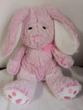 Hug Fun Bunny Rabbit Plush 12" Pink White Stuffed Animal Easter Basket Gift READ