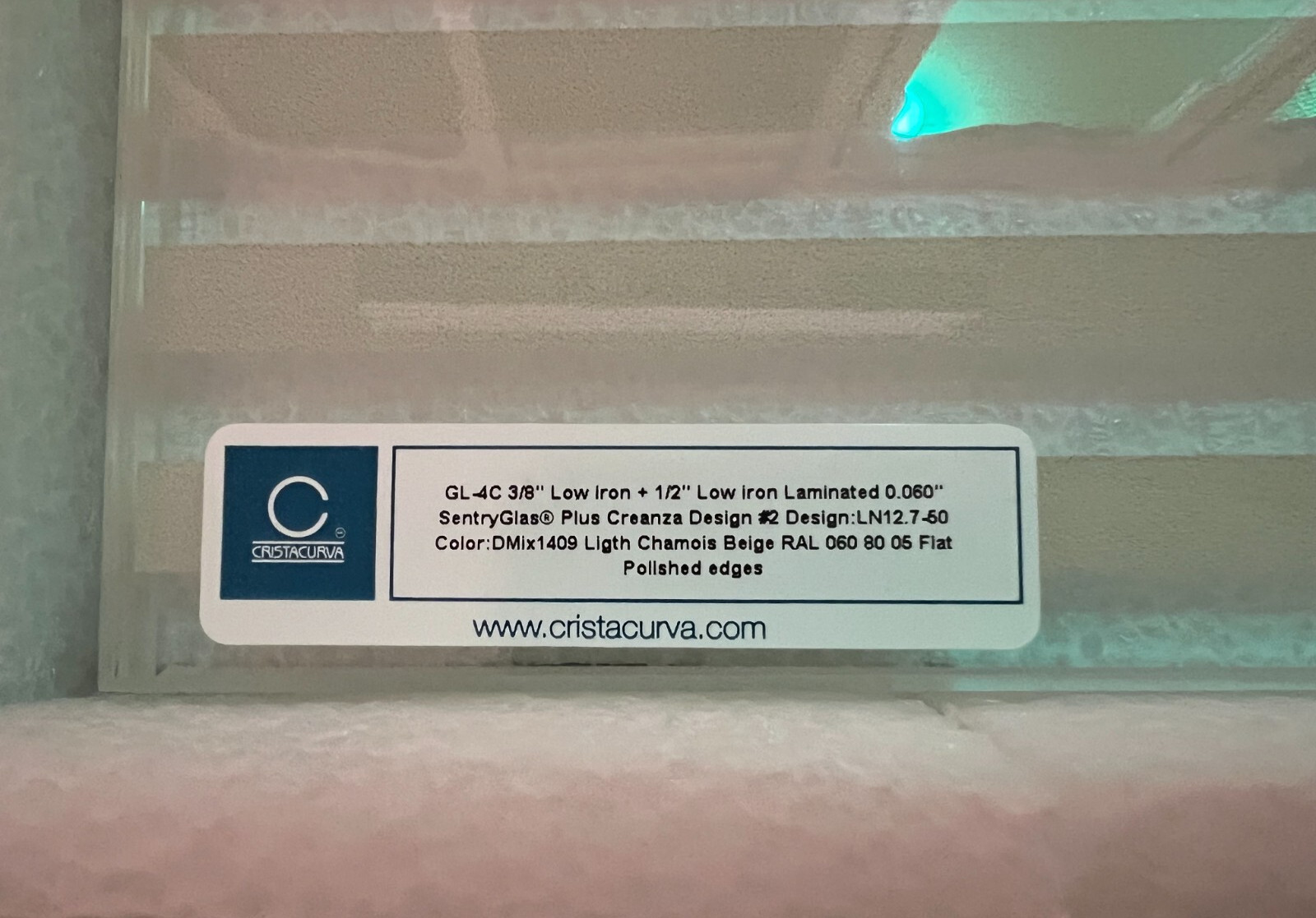 Cristacurva Advanced Technology Glass SenTech SentryGlas Low Iron Laminated GL4C