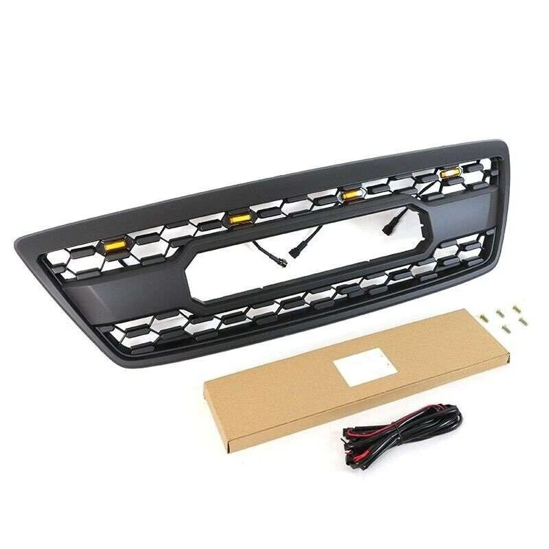 Parrilla delantera apta para Lexus LX470 2003-2007 parrilla negra con luces LED Foto 3 de 4