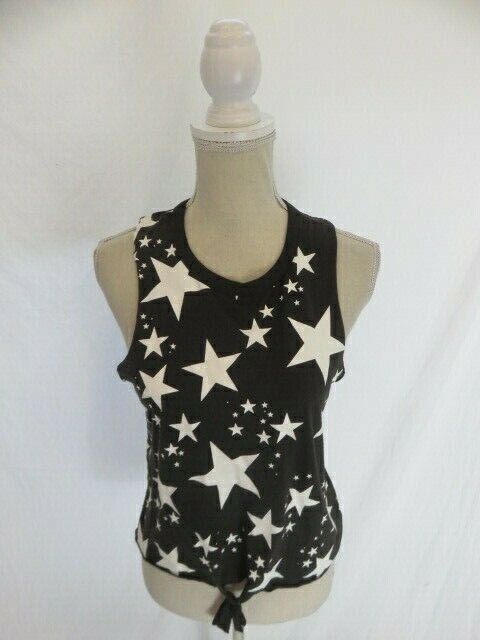 Chaser Black/White Star Tie-Front Top Size M - image 1