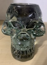 Clear Skull Candle Votive Holder Heavy 4  Hal...