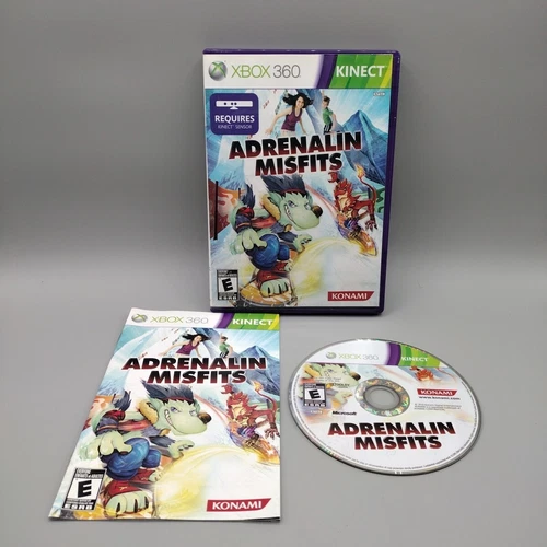 Xbox 360 Adrenalin Misfits With Manual Kinect Konami Free Shipping 
