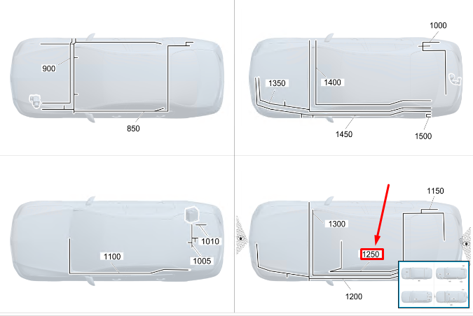 Verkabelung der Augmented-Reality-Kamera für MERCEDES-BENZ S W223 A2235407007