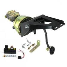 55-59 Chevy Truck FW 7 Dual Brake Pedal kit Adj Disk/Drum3in Rubber Pad rat