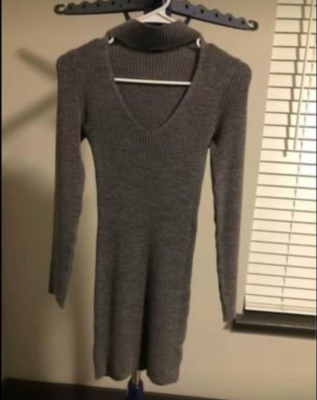 grey bodycon sweater dress Catherine Sweater Dress