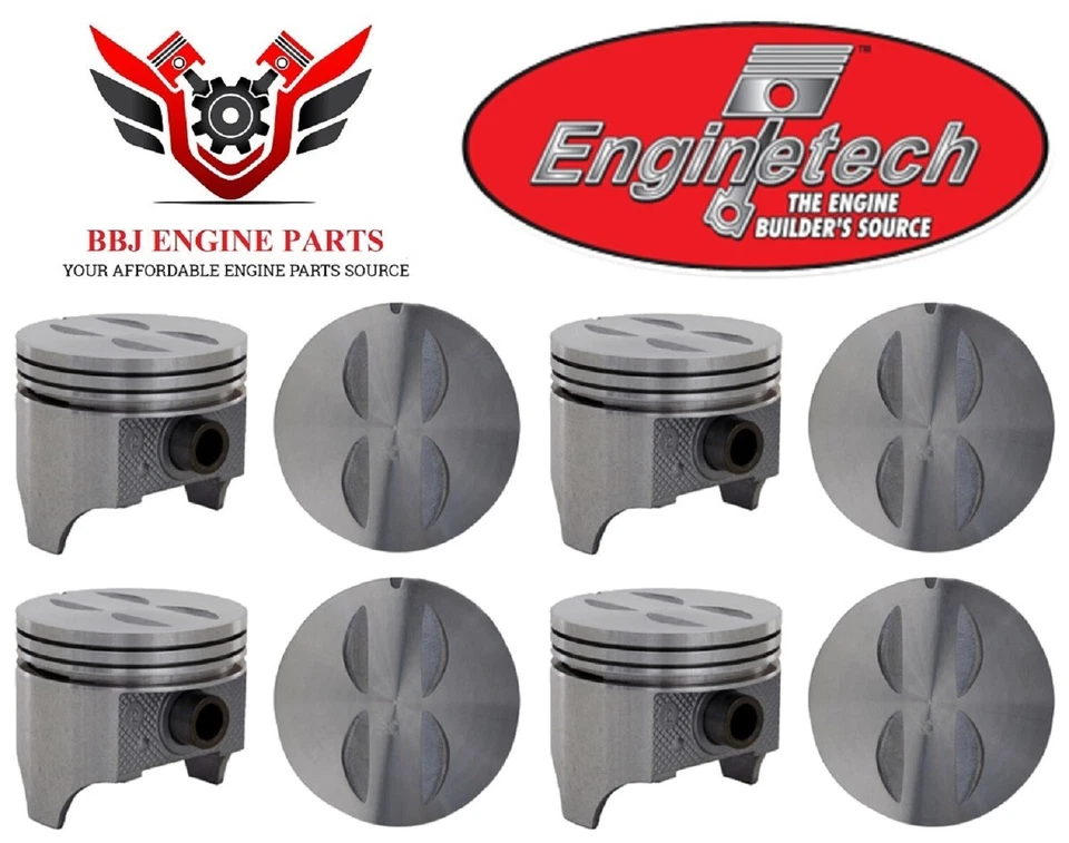 雪佛兰 GMC 327 SBC 1962 - 1969 Enginetech 平顶活塞 030 040 060 — 第 3/3 张图片