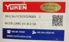 Yuken Hydraulic Direction Valve, PN. DMG-03-3...