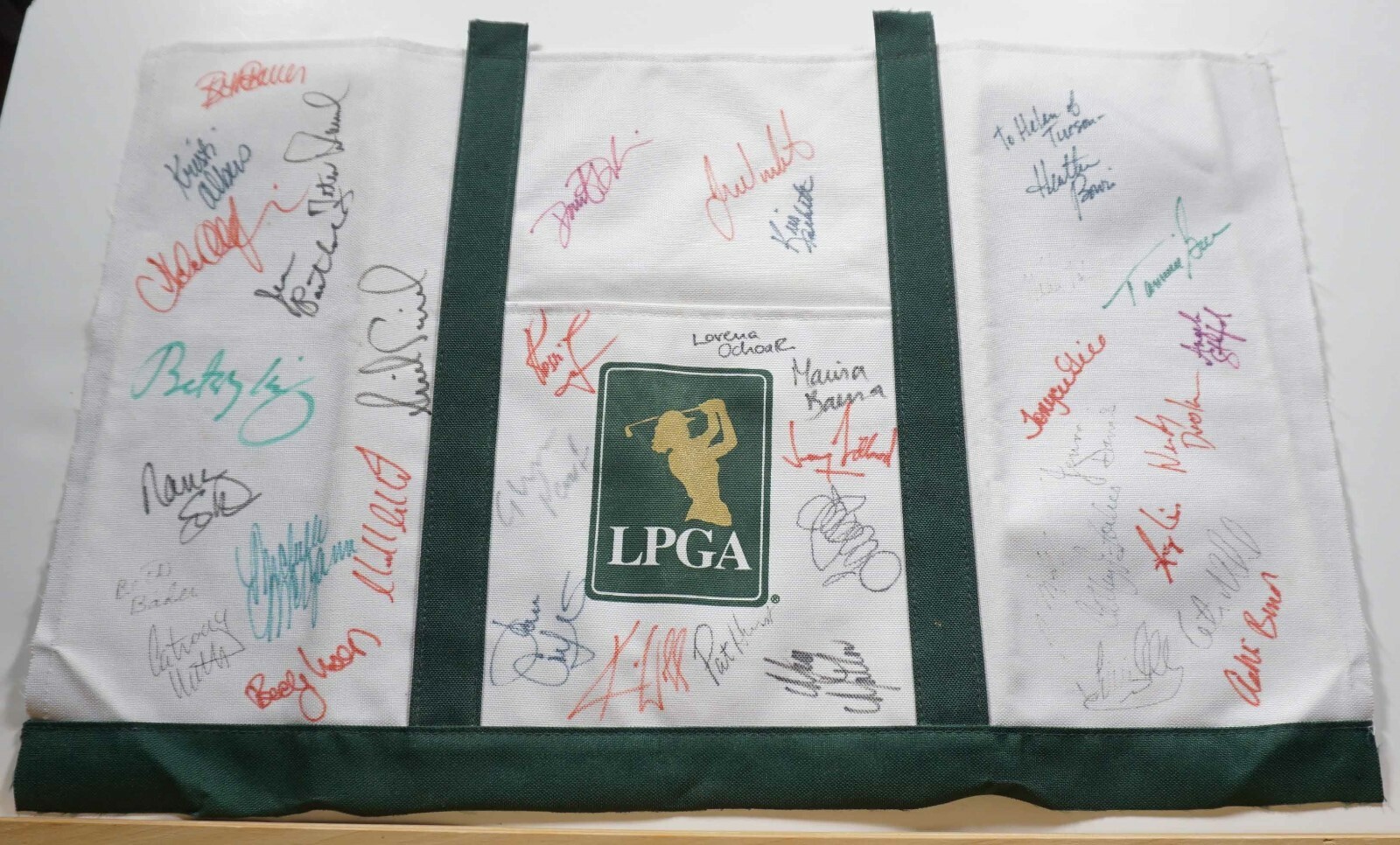 LPGA Bag SIGNED by 39 Pro Women's Golfers Signatures Autographs Golf eBay