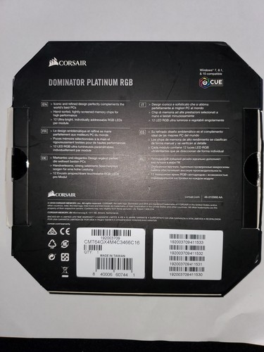 ✔ CORSAIR Dominator PLATINUM RGB 64GB (4x16GB) 3466 MHz *B-DIE* (ver 4.31) DDR4 - Picture 3 of 5