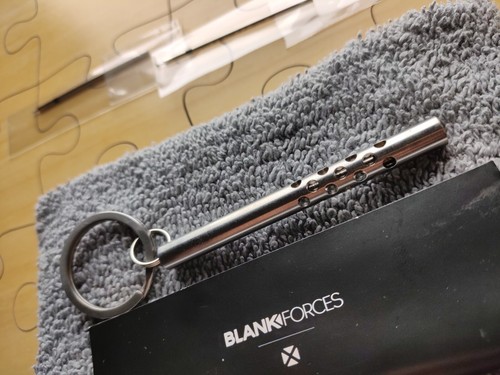 Titanium Pen Blank Forces Keyring Silencer Edition 3.2" EDC Ink T1 Spare Carts - Picture 2 of 3