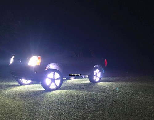 17.5" IP68 Bright PURE WHITE Switch+Remote Strobe LED Truck Wheel Rim Lights Set - Picture 13 of 13