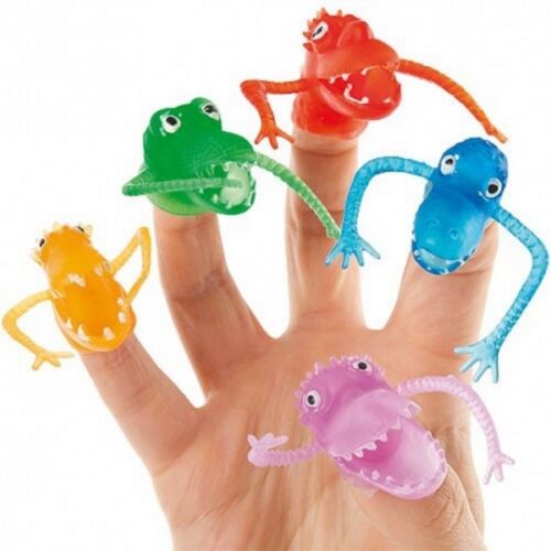 24 x Finger Fright Monsters Soft Rubber Party Bag Stocking Filler Halloween Toys - Picture 1 of 3
