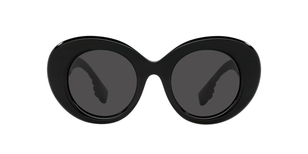BURBERRY Margot TB Collection BE4370U 3001/87 Burberry BE4370U-3001/87 Margot 49mm WOMENS Black Sunglasses  main image 3