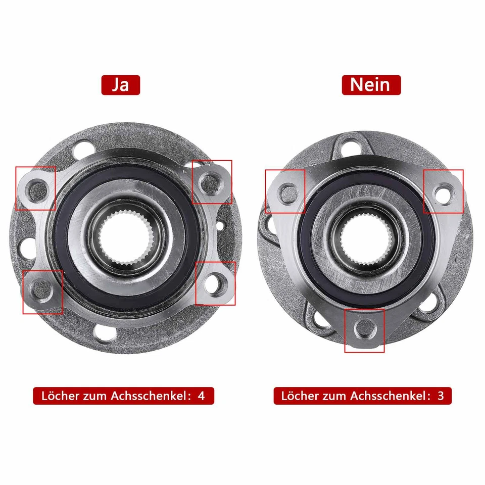 2x Radlager Radnabe Vorne für VW Golf 5 1K Golf 6 Passat Tiguan VKBA3643 - Bild 2 von 4