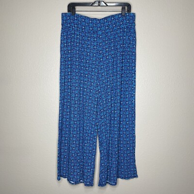 その他 Item 9 Lane Bryant Women's Blue Geometric Wide-Leg Loungewear Comfort