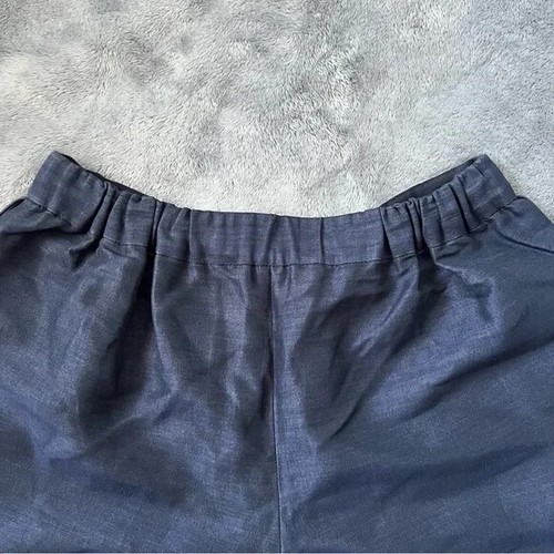 3.1 Phillip Lim Pleated Navy Silk Cotton Blend Pull On Shorts Size 4 - Picture 7 of 11