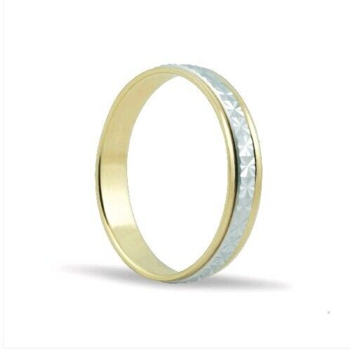Alianza oro 18 k. Oro blanco y amarillo. Medida Tatum 17. Ref. SC118. - Imagen 2 de 4