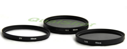 KIT FILTRE 58 mm UV + ND4 + CPL pour objectif d'appareil photo Canon 18-55 mm  - Photo 1 sur 1