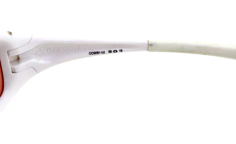 Gafas de sol OAKLEY Encounter OO9091-02 59 mm blancas envolventes deportivas ¡Excelentes! Foto 4 de 4