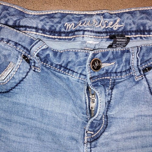Maurices Blue Denim Shorts Size 7/8 Pre-Owned Ladies Summer Outdoors Beach - Y - Picture 5 of 10