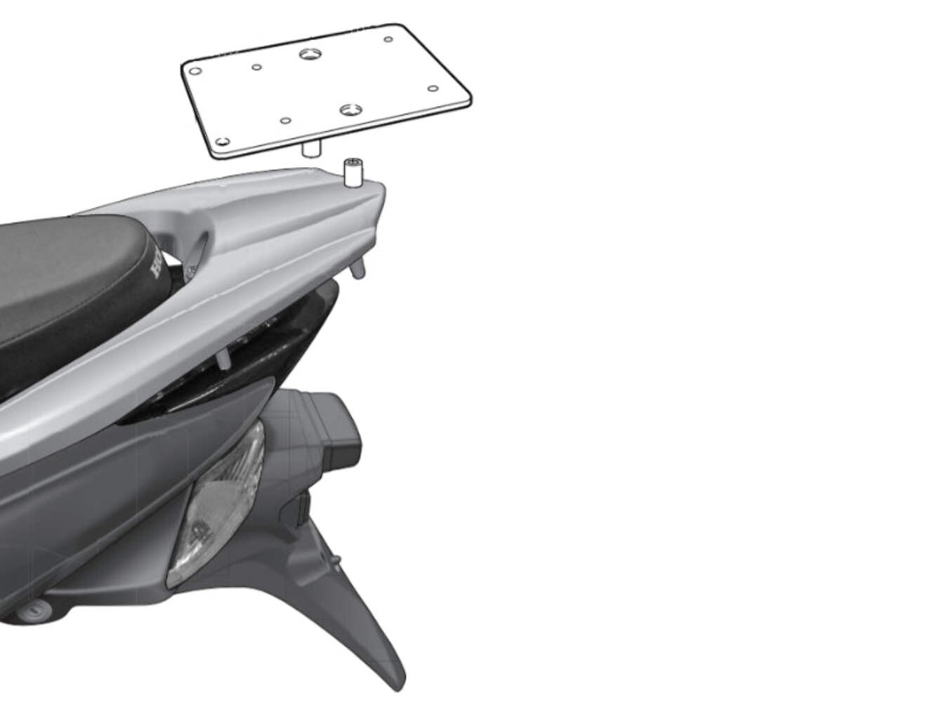 Shad Top Box Fitting Kit Honda Vision 125 2011-2024 - Image 2