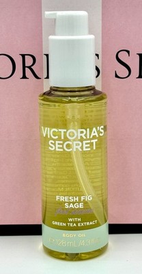 Victoria's Secret Fresh Fig Sage Body Oil with Green Tea Extract 4.3 fl oz New
