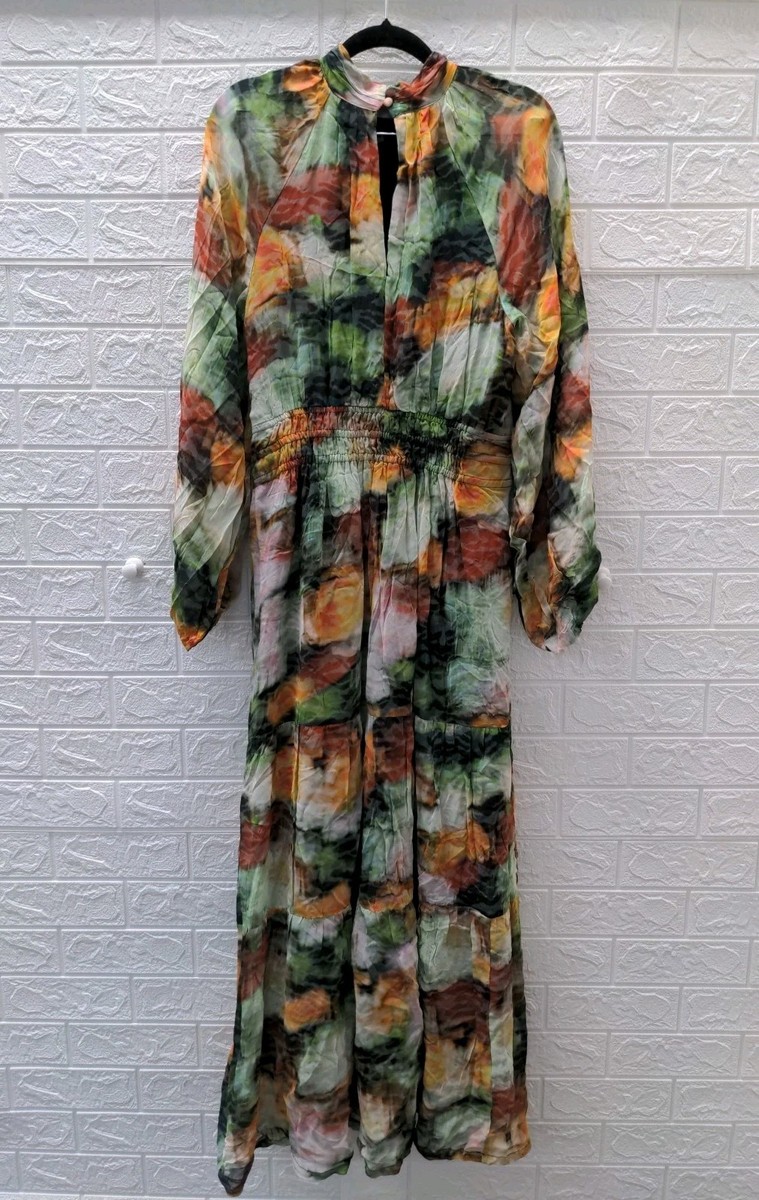 the somerset maxi dress long sleeve mock neck chiffon edition Somerset Long-Sleeve Mock-Neck Chiffon Maxi Dress