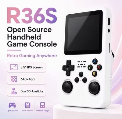 Portable R36S Mini Retro Game Player, Linux Open Source System, 3.5-inch