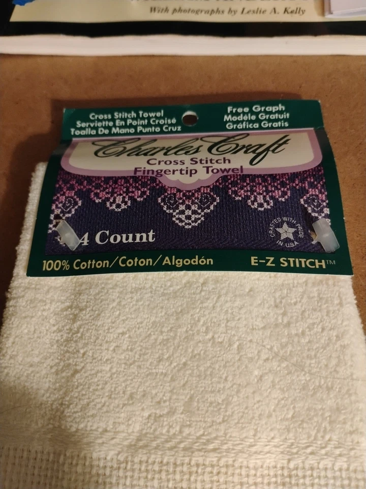 Charles Craft十字绣毛巾14 Count Aida-100%纯棉Ecru — 第 2/4 张图片