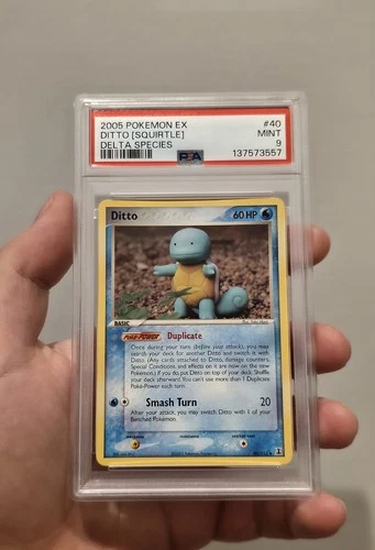 Pokémon EX Delta Species 2005 | Ditto (Squirtle) 40/113 | PSA 9