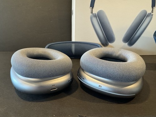 Apple AirPod Max Bluetooth Headphones Barely Used - Sky Blue With Box & Cord - Photo 6 sur 18